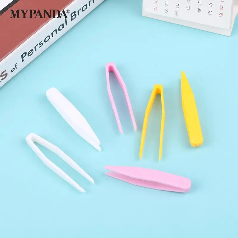 10Pcs Plastic Tweezer Child Toys Clamp Clip Forceps Tools DIY Jewelry Making