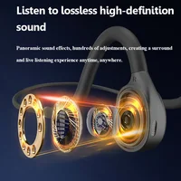 Open Ear Air Conduction Headphones 3.5mm Wired Stereo Not in Ear Music Headset Ultra Light with Microphone for IOS Andriod Phone 2