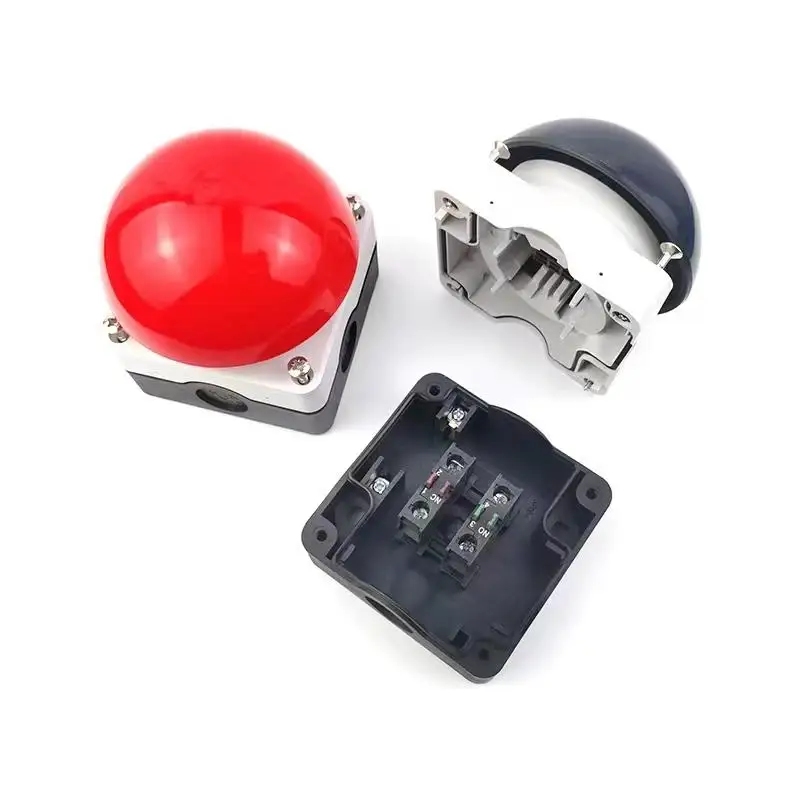 1/5/20 Pcs Hand Tap Foot Switch Button Switch Answering Device with Hemispherical Mushroom Head Self-locking and Self-resetting