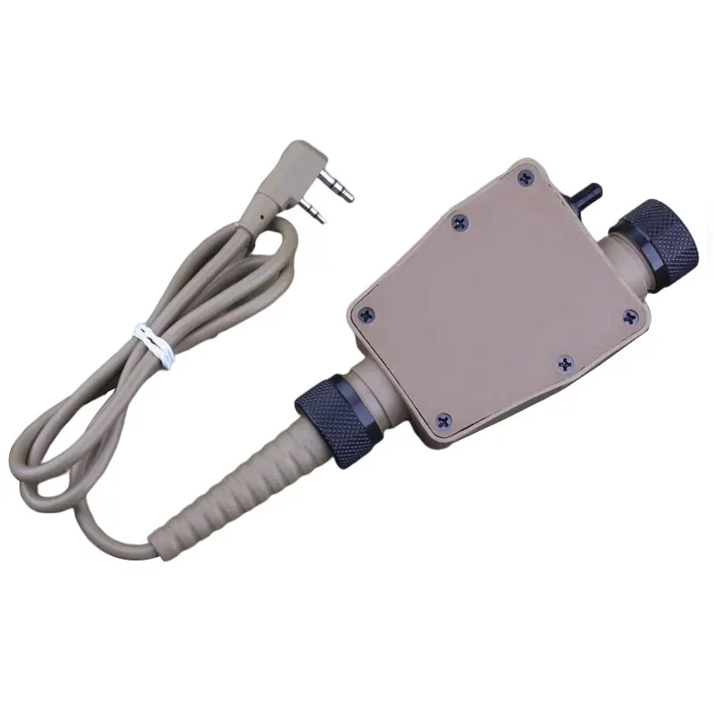 Emersongear For TEA PTT Tactical Intercom Switch Wire For Kenwood Version Radio Charge Plug Interface Walkie Talkie Hunting