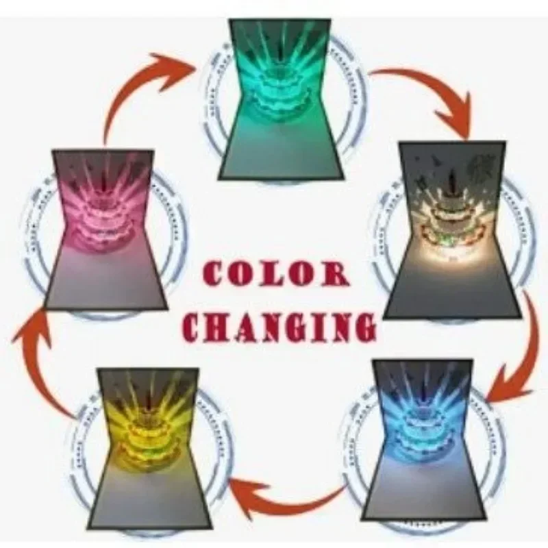 1PC Music Birthday Cards 3D Pop Up Colourful Light Musical Birthday Cake Happy Greeting Card