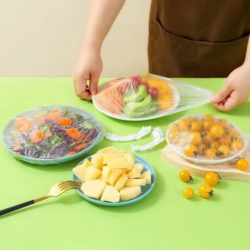 fresh keeping bags 10/100/200pcs disposable food cover bags for fruit vegetable food packaging kitchen accessories