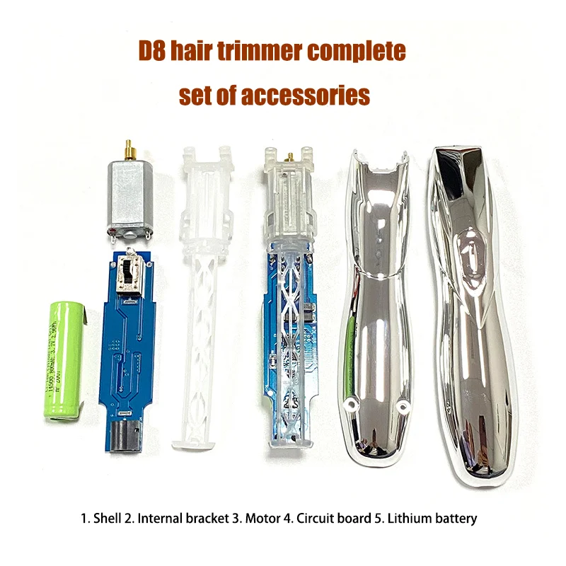 Cortador de Cabelo Profissional com Bateria Cabeça Motherboard Case Trimmer Conjunto Completo de Acessórios Aparador Andis d8 Lâmina do Motor 7200rpm