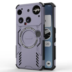 Breathable Heat Dissipation Magnetic Case with Shockproof Protection and TPU Frame for Nothing Phone 3 (Purple)