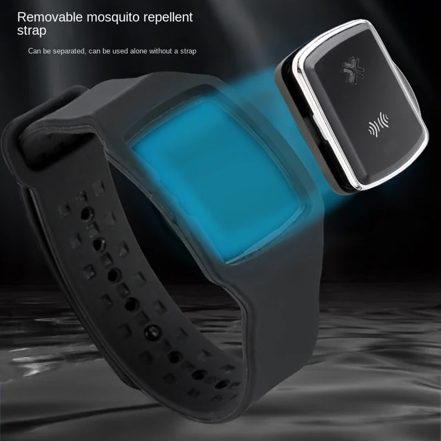 Ultrahangos Szúnyogtaszító Karkötő Kültéri Vízálló Újratölthető Szúnyogriasztó Óra Felnőtt Gyermekek Rovarriasztó - Image 2