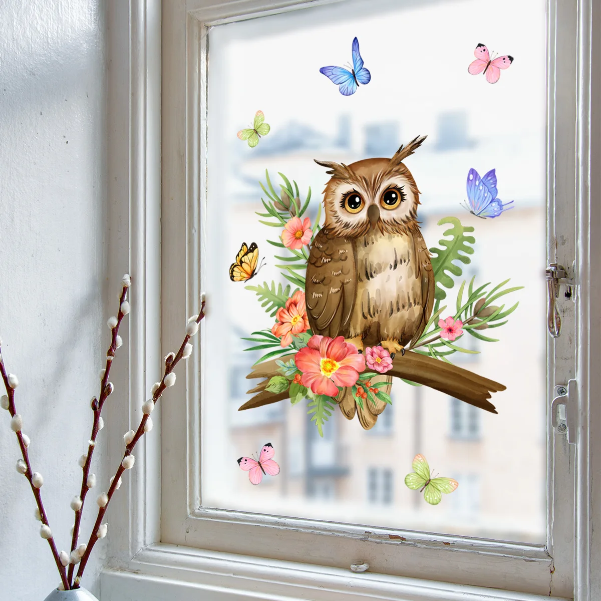 Glass Pattern Owl Bird Stained Window Hanging Suncatcher,Bird Decor Wall  Art for Living Room Bedroom Kitchen Window - AliExpress