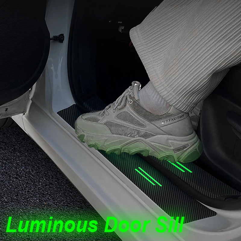 Luminoso Auto Soglia Nastro Davanzale Battitacco Piastra Per Dacia Jogger Logo Posteriore Tronco Paraurti Antigraffio Adesivi Protettivi