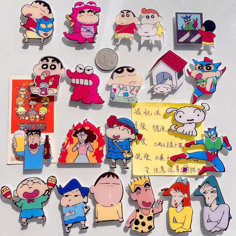 

Crayon Shin-Chan мультфильм акриловая наклейка на холодильник Kawaii творческая анимация периферийный домашний Декор подарок на день рождения
