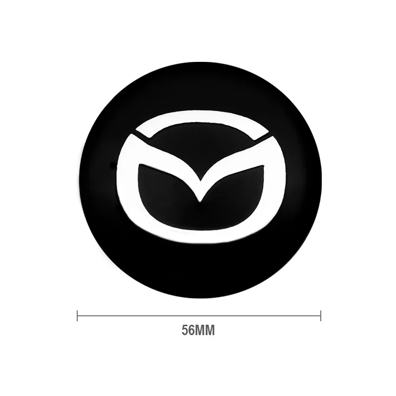 4Pcs 56mm 60mm Car Wheel Hub Center Cap For Mazda 2 5 6 7 323 RX7 RX8 MX3 MX5 Axela Atenza Rim Cover Emblem Stickers Accessories 2