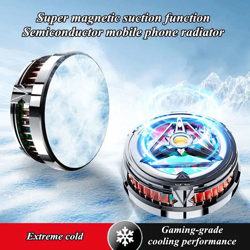 

X18 Portable Semiconductor Magnetic Game Cooler Mobile Phone Gaming Accessories Radiator for PUBG Cooling Fan for iPhone Android