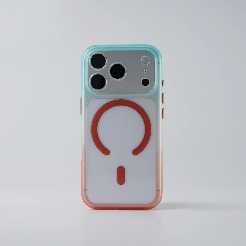 Magnetic Gradient Clear Hard Case with Wireless Charging