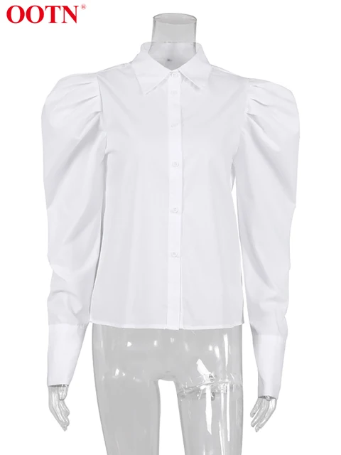 Elegant White Puff Sleeve Blouse