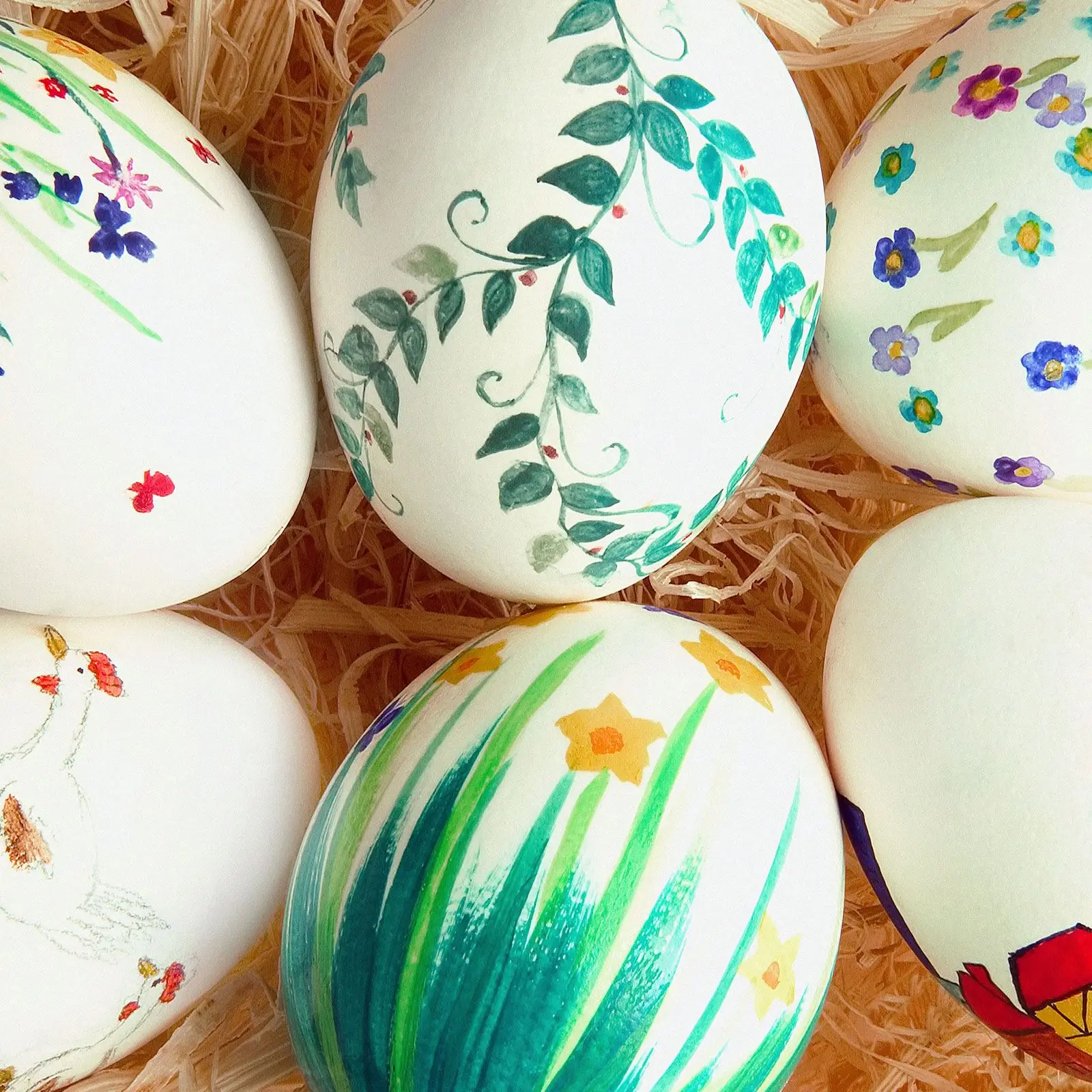 Housoutil 50 Uova Di Pasqua In Schiuma Bianca Per Fai Da Te - 3 Cm, Grandi Uova In Polistirolo Per Decorazioni Feste, Pittura E Attività Creative Con Bambini