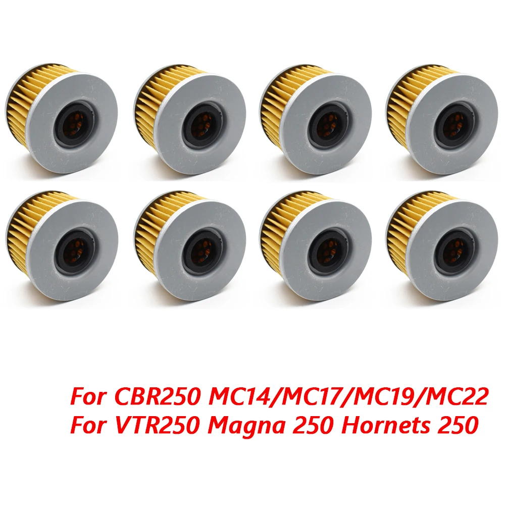 

Motorcycle 8pcs Oil Grid Filter Motorbike Oil Filter For Honda CBR250 MC14 MC17 MC19 MC22 VTR250 Magna 250 Hornets 250
