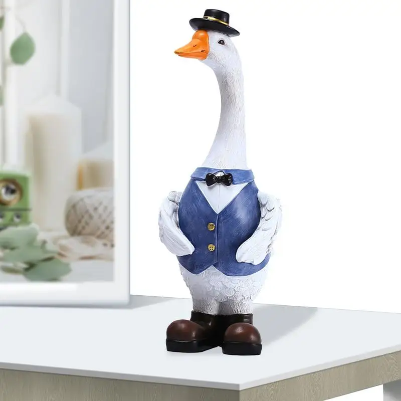 

Outdoor Statues Pond Garden Geese Figurines Cute Indoor Outdoor Decorations For Couple Art Duck Sculpture Ornament For Yard Home