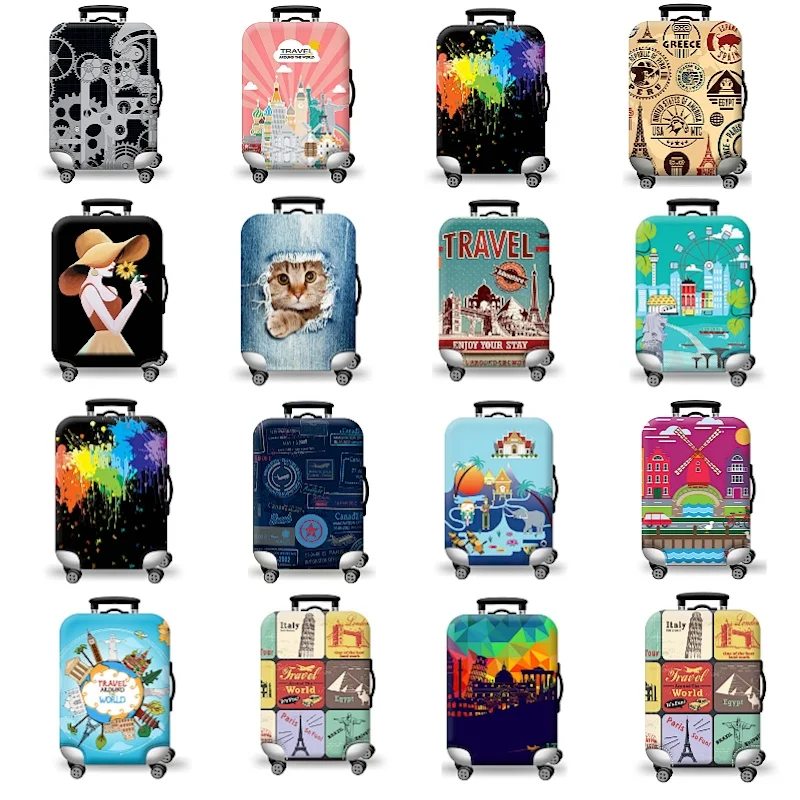 Luggage Cover Stretch Fabric Suitcase Protector Baggage Dust Case Cover Suitable for 18-32 Inch Suitcase Case Travel Organizer luggage cover