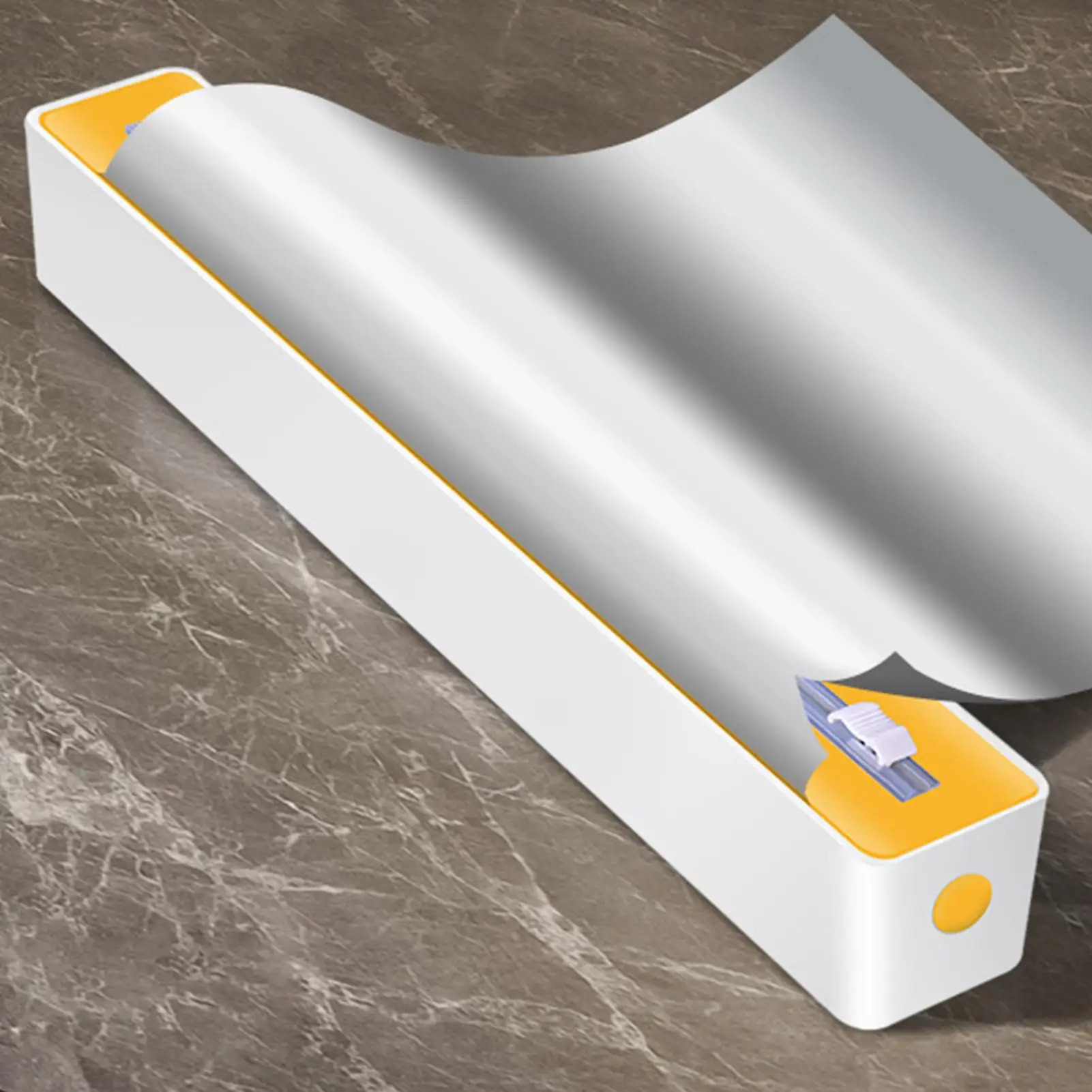 Sturdy Suction Base Food Wrap Dispenser with Cutter for Kitchen and Restaurant Use