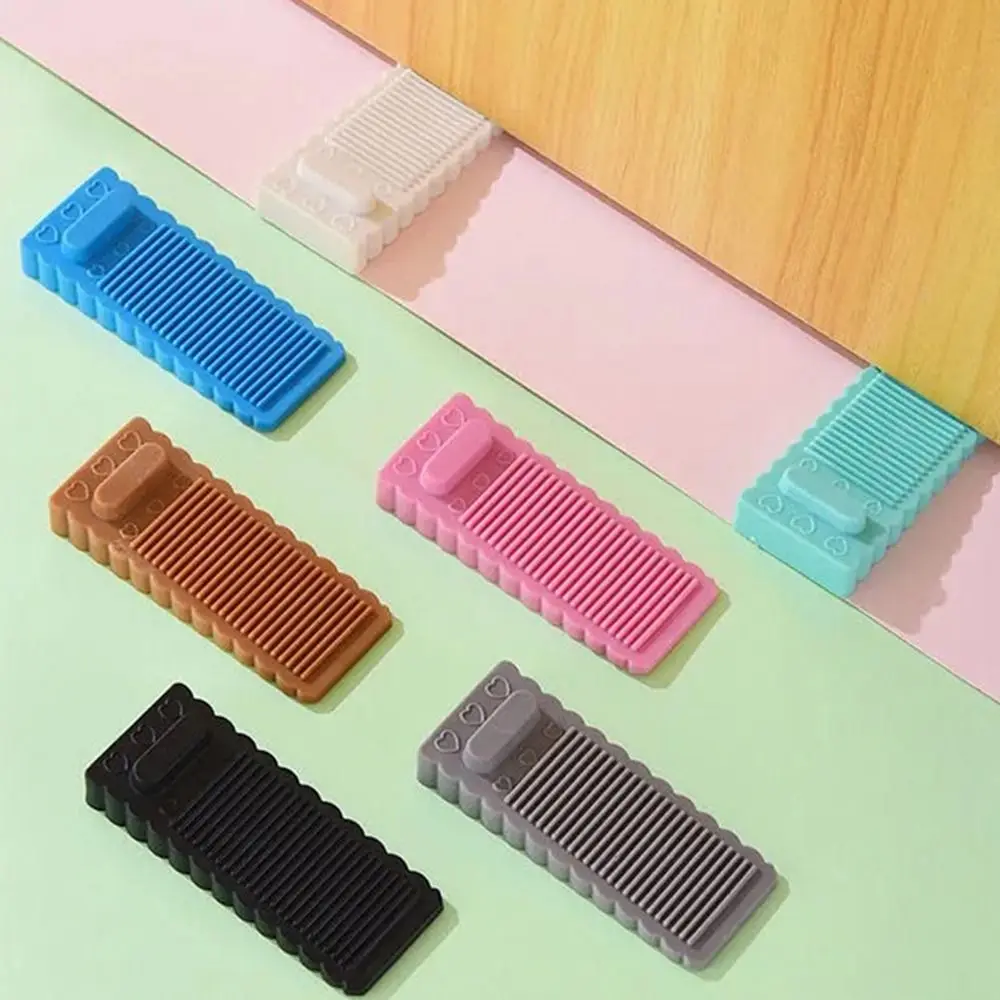Door Stopper Silicone Door Stopper Door Stopper Bumpers Silicone Rubber Bumpers Creative PVC Door Stopper Safety Silicone Wedge Doorstop Wall Protectors Home Office Door Rear Retainer Anti-collision Stop
