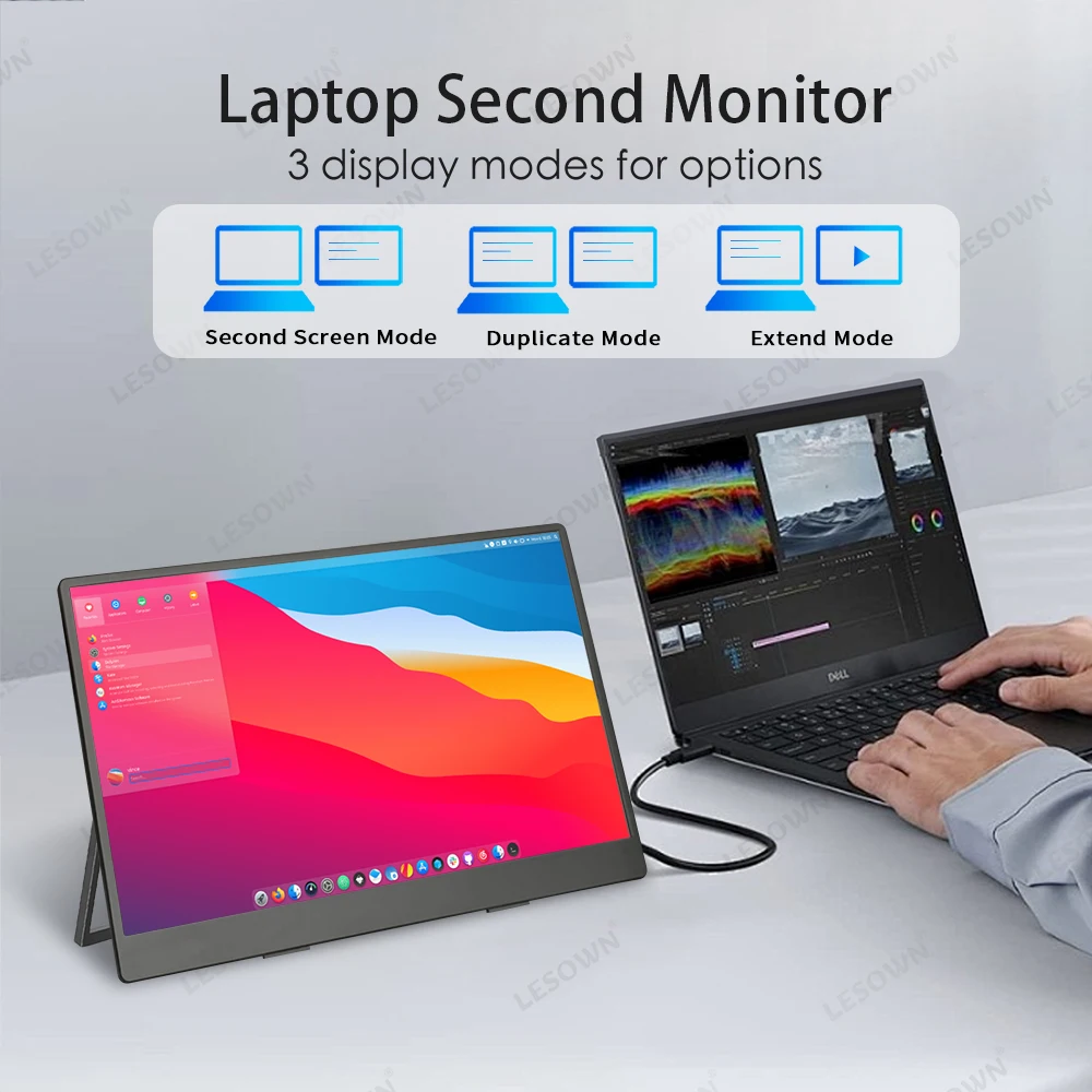 Сенсорный экран LESOWN UHD 3840x216 0 IPS 13,3 дюйма 4K HDMI ...