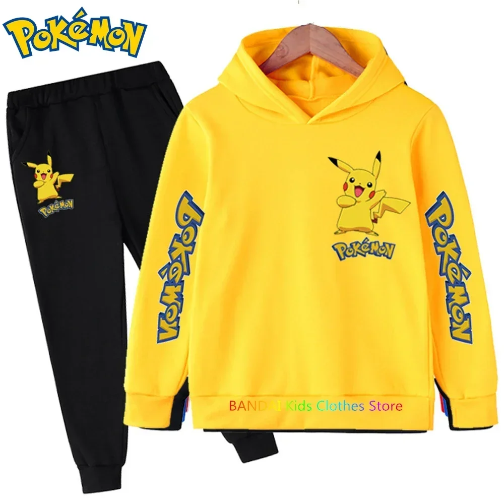 

2Pcs Suit Baby Girls Pokemon Clothes Sets Kids Clothing Children Pikachu Hoodies Toddler Clothes Pikachu Outfits Kids Suits