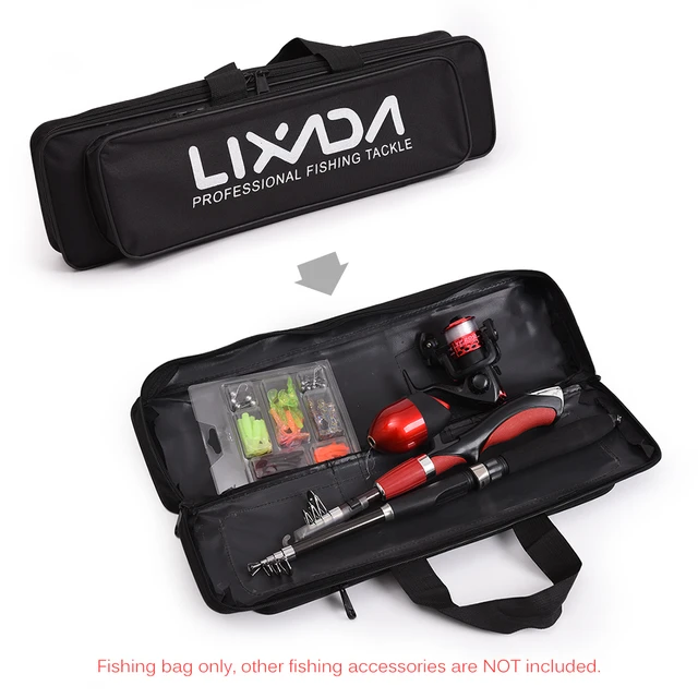 Lixada Portable Fishing Bag Case Fishing Rod and Reel Travel Carry