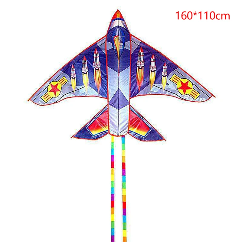 1PC Cartoon Children Kite Blue Red Fighter Rainbow Plane Kite For Kids Adults Large Huge Delta Kite Outdoor Toy  Воздушный Змей 6