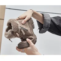 Winter Shoes Women Snow Boots Thick Sole Warm Plush Genuine Leather Brand Ladies Ankle Booties Non-slip Plus Size 41 - Image 4