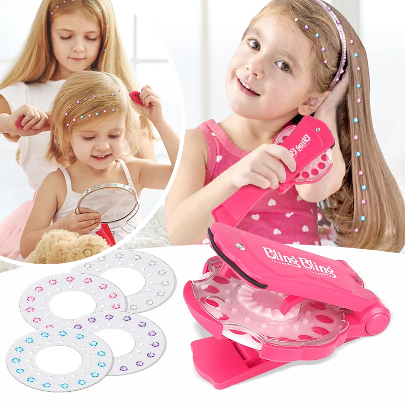 Toys for Girls Beauty Fashion Hair Diamonds Bling Glitter Hair Magic Jewel  Drill Interactive Toys Headwear Hair Accessories Gift - AliExpress