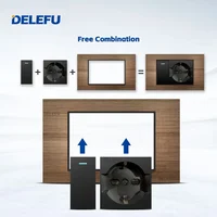 DELEFU Aluminium Wood Black Italy USB TypeC Fast Charging Wall Socket Schuko Tuya Wifi Smart Switch Sat TV Tel Doorbell Curtain - Image 4