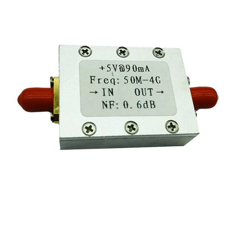 Ultra Low Noise NF=0.6DB High Linearity 0.05-4G Wideband Amplification LNA Input Down To RF Module Easy Install