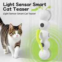 Intelligent Interactive Cat Stick with Feather Prey Tail Suitable for Automatic Swing Mobile wake-up Intelligent Sensing Cat Toy