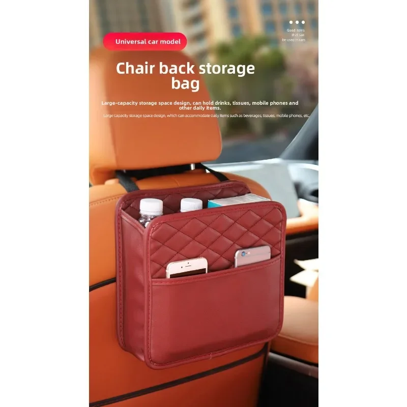 1pc Car Seat Back Storage Hanging Bag, Multifunctional Storage Box, Car Seat Back Storage Bag, Car Interior Decoration Supplies