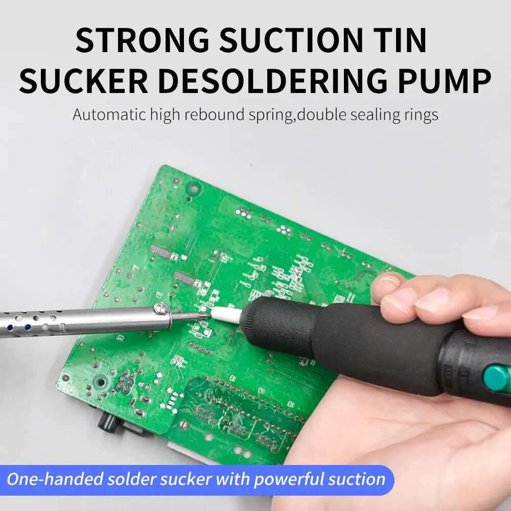 Power Suction Solder Cartridge and Desoldering Pump with 2 Cables desoldering suction pump desoldering pump electrothermal solder sucker desoldering tool