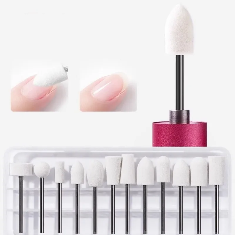 ミハエルネグリン　コーム 12 Pcs Wool Polishing Head 2.35mm Shank For Ladies Nails
