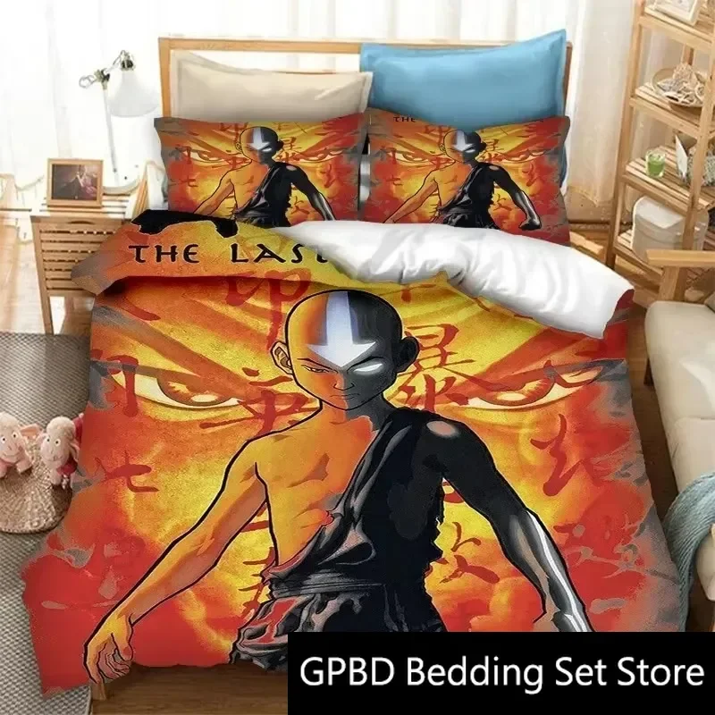 3D Print Avatar The Last Airbender Bedding Set Double Twin King Duvet Cover Comforter Pillowcase Boys Girls Adults Bedroom 5