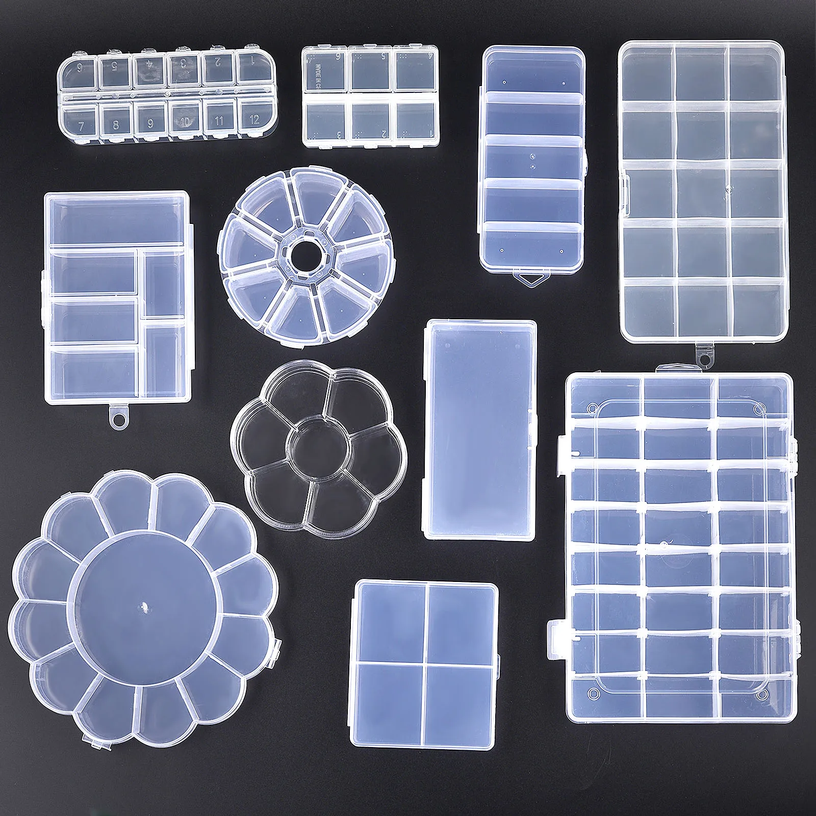 Clear Plastic Storage Box for Jewelry, Beads, and Small Accessories Organizer