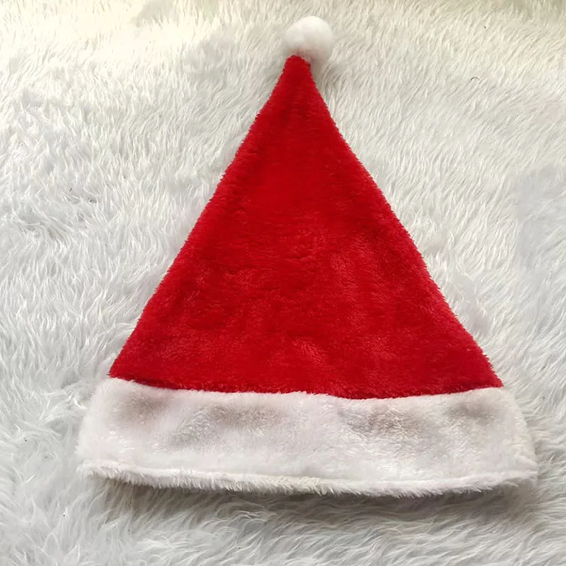 Fluffy Christmas Hat Santa Claus Hat Child Adult Pet Christmas Party Decorations Supplies Accessories