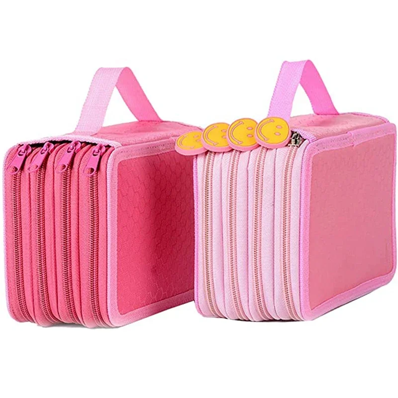 72 Holders 4 Layer Portable Oxford Canvas School Pencils Case Pouch Brush  Pockets Bag Pencil Holder