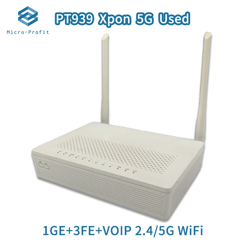 

PT939 XPON/GPON ONT ONU EPON 1GE+3Fe 2.4g/5G WiFi AC Dual Band Fiber Optic Gigabit Router Modem used without Power free shipping