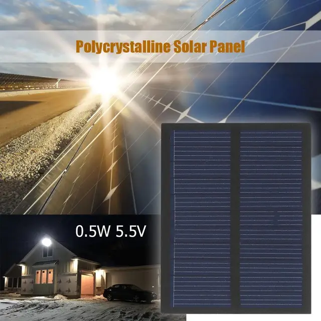 0.5W 5.5V Mini Small Solar Panel Module Kit Solar Battery Charger PET Laminate 76x60mm Polysilicon Solar Panel for DIY  Board 4