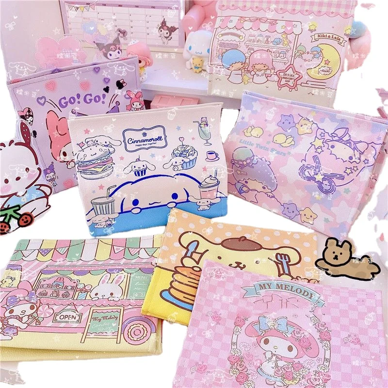 

Sanrio Kawaii Anime Cartoon Creative Peripheral Cute Kulomi Cinnamon Roll Melody's New Paper Towel Dormitory Car Pumping Tray