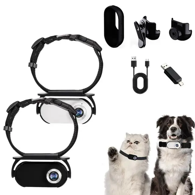 Cat Camera Pet Collar Action Camera Lightweight 0.96in Full Digital HD Rechargeable for Cat Outdoor Wide-angle Records Video Cat Camera Pet Collar Action Camera Lightweight 0.96in Full Digital HD Rechargeable for Cat Outdoor Wide-angle Records Video