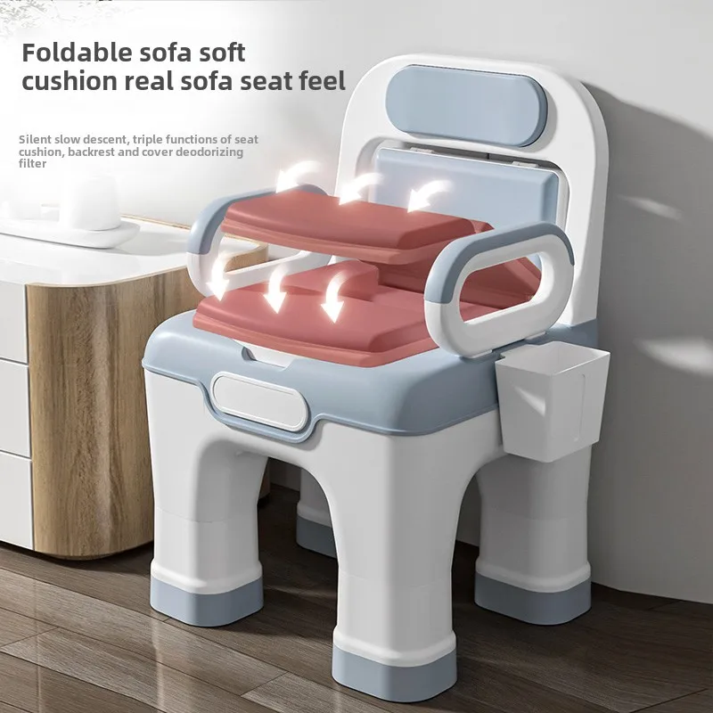 Luxury Sofa Chairs Shower Cabin Chair Home Disabled Toilet Seat Portable Indoor Pregnant Toilet Chair for Elderly Commode Toilet 3