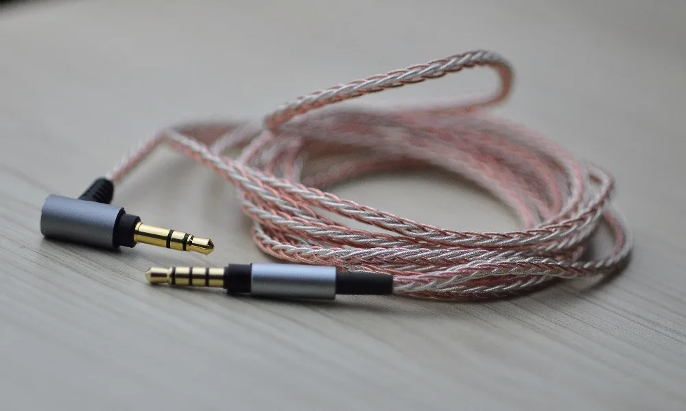 

6FT 7N 8core 3.5mm to 3.5mm male to male 90 Degree Right Angle Upgrade OCC Silver Audio Cable