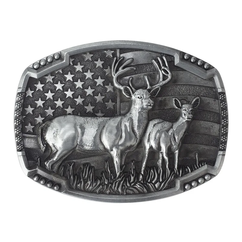 

Western buckle gold cow belt buckle dual color alloy belt accessories