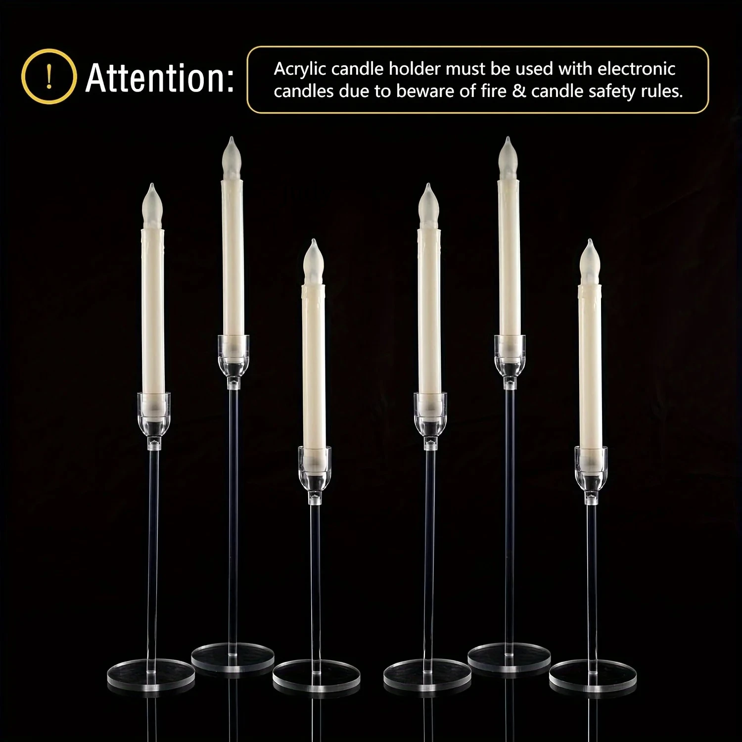 3pcs Clear Acrylic Candlestick Holder For Wedding Party Events Table Decoration Party Decor Supplies Holiday Decor candle holders
