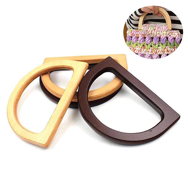 D Shape Bag Handles DIY Replacement Handbag Tote Handles Purse Bags Bag Straps Wooden Bag Handle Accessories 2 10 20 pieces 17 11cm resin bag handle replacement wooden plastic bag handles for handbag wallet purse bags straps accessories