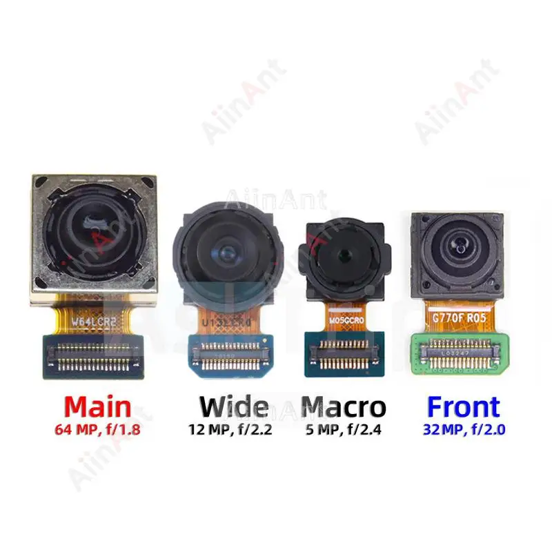 

Aiinant Macro Depth Wide Main Small Front Selfie Back Rear Camera Flex Cable For Samsung Galaxy M52 M62 M526B M625F Phone Parts