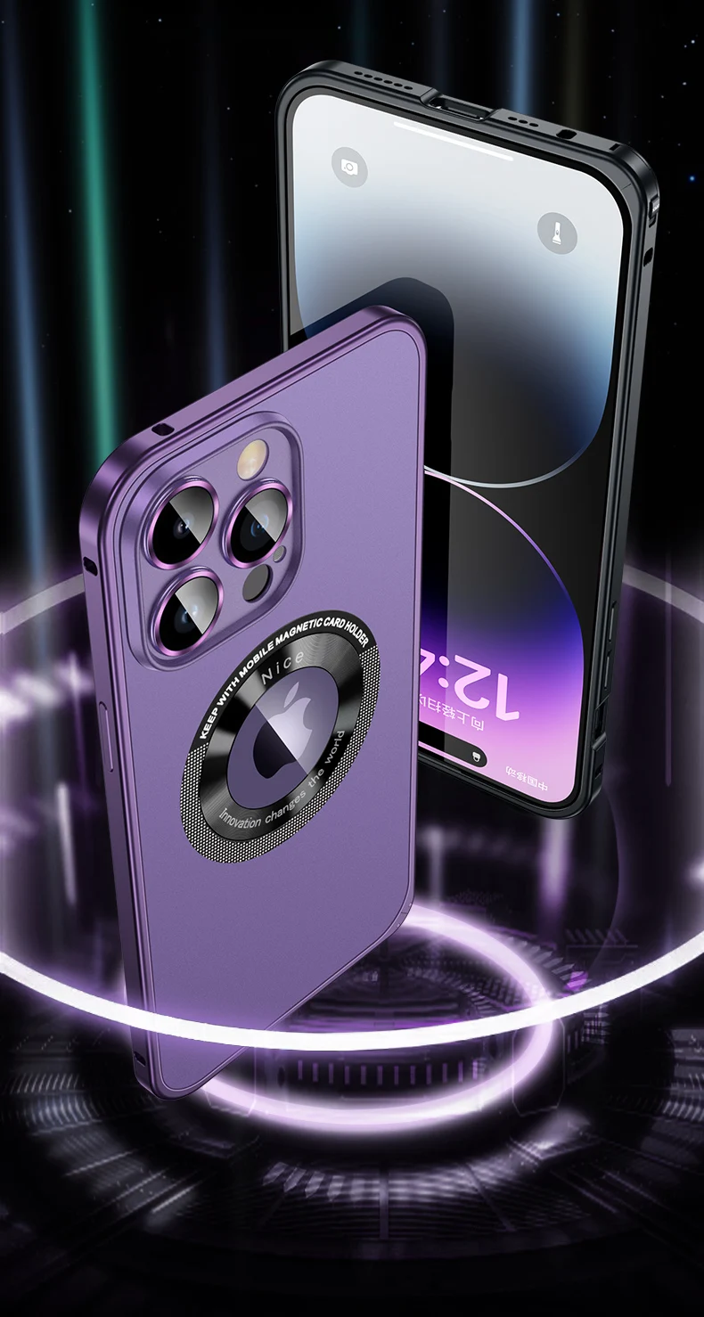 Magnetic Metal Phone Case Aluminum Frame Original Color Phone