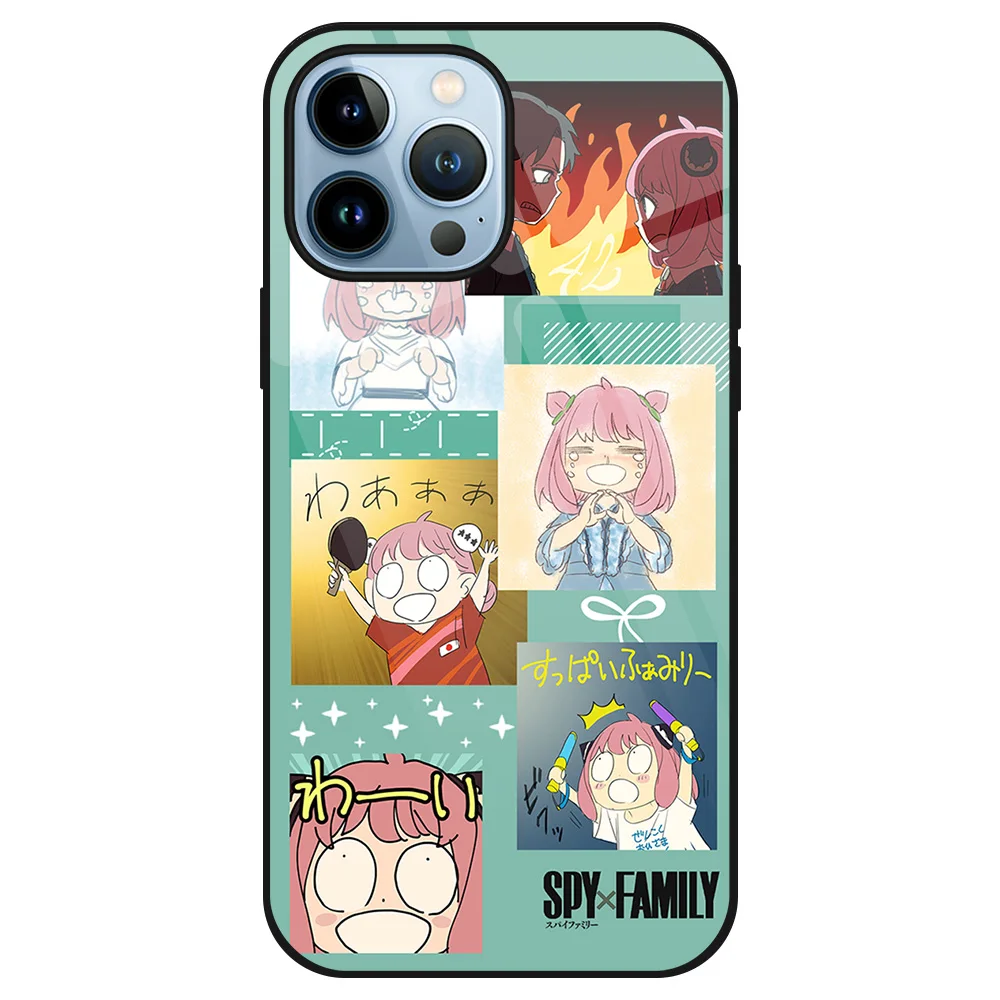 13 case Spy X Family Anime Phone Case for IPhone 13 11 12 Pro Max Mini 7 8 6 Plus SE2020  X XS XR Bumper Fundas Tempered Glass Cover iphone 13 cover